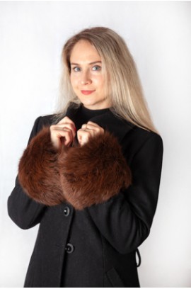 Brown Fox Fur Cuffs